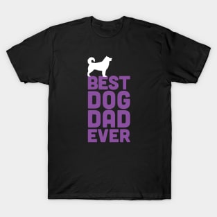 Best Malamute Dog Dad Ever - Purple Dog Lover Gift T-Shirt